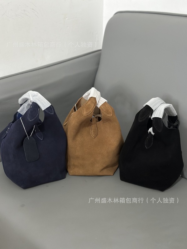 2025拉夫老钱风磨砂麂皮菜篮子跨境大容量复古水桶包手提斜挎女包|undefined