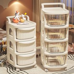 ベビーカースナック棚ベビー用品収納床移動赤ちゃん家庭用玩具収納棚クリーム