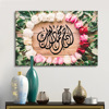 Horizontal plate flower metope decorate Arab Written words Canvas painting Selling Decorative painting Amazon Foreign trade