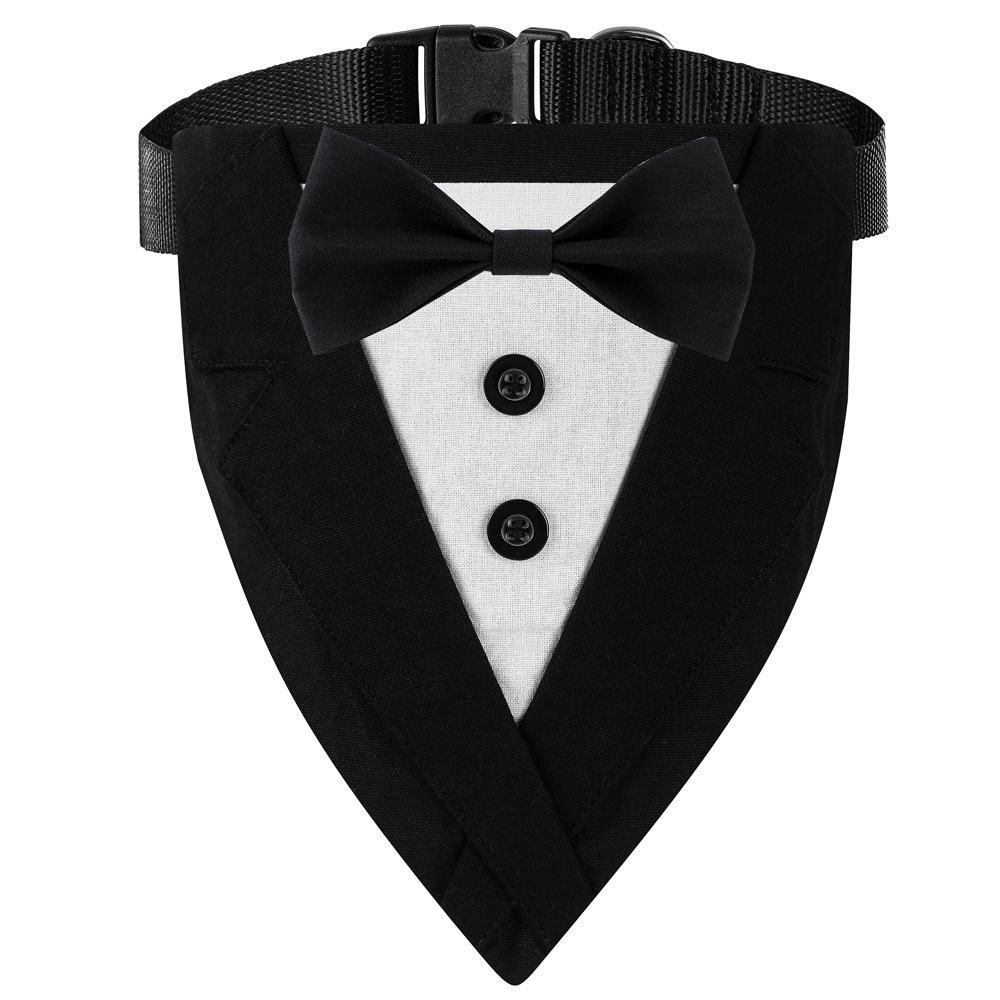 Cross-border exclusivo nuevo traje popular perro triángulo bufanda corbata mascota perro saliva toalla bufanda de la boda
