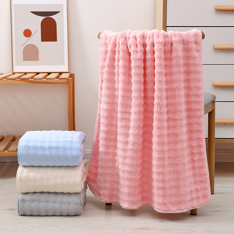 Coral quick dry soft bath towel for home use