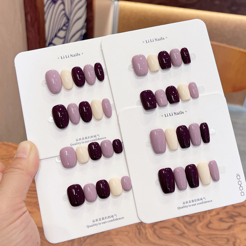 Grape Taro Balls Simple Color-Blocking Cute Purple Solid Color Handmade Wearable Nail Art High-Quality Handmade Gel Polish Single Color Bulk Grape Taro Balls Simple Color-Blocking Cute Purple Solid Color Handmade Wearable Nail Art High-Quality Handmade Gel Polish Single Color Bulk