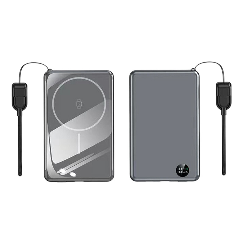 Fábrica de carga rápida de gran capacidad de carga del tesoro de reloj magnético de doble entrada de salida 22.5W fuente de alimentación portátil