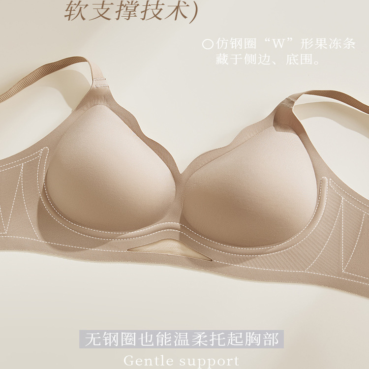 小胸聚拢内衣女收副乳防下垂粉底液隐形无痕2025新款无钢圈文胸罩|undefined