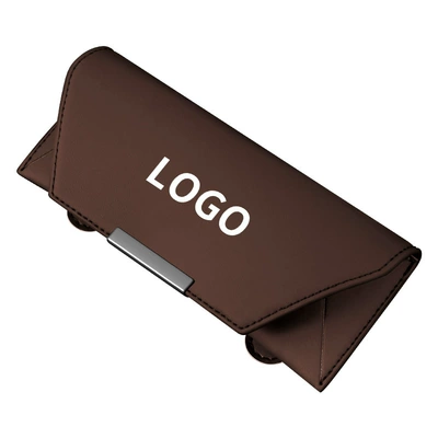 Car Glasses Clip/Bill Clip sunglasses bracket car eye box - mocha-brown-with-logo-please-note-the-car-logo
