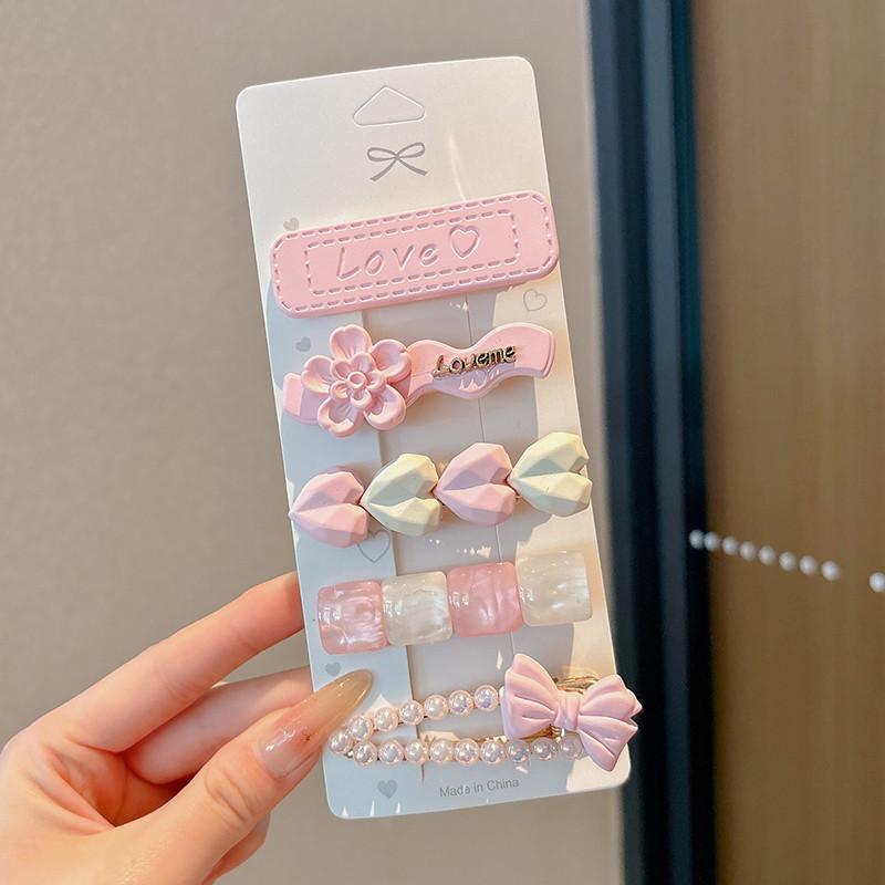 2025 verano pasador de cabello de dopamina colorido lindo frente dulce brocas de cabello rotas no lastimas brocas de cabello adornamientos para el cabello