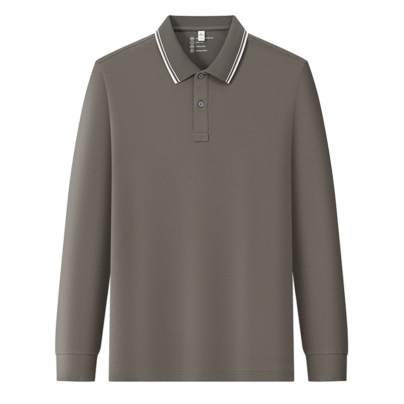 Trajes de trabajo casuales camisas publicitarias personalizadas camisetas de polo blancas de manga larga para hombres