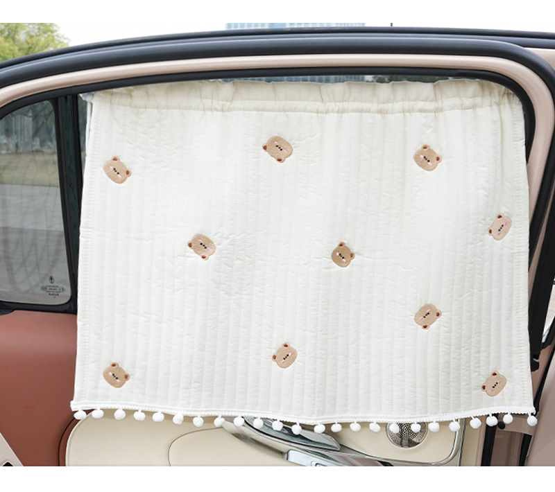 Car sunshade side curtain cartoon car sun protection and heat insulation sunshade cute suction cup car curtain sunshade