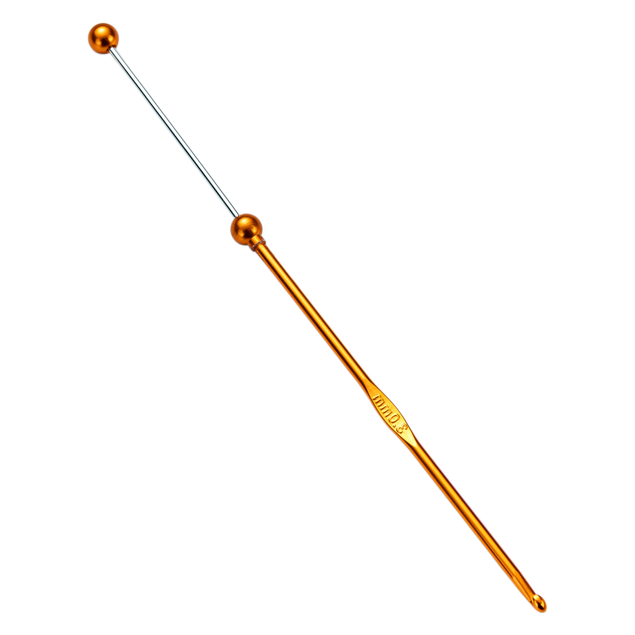 Inventario de un solo cabezal de tejido de ganchillo de metal de color de alquiler suéter aguja de lana DIY herramienta de tejido a mano ganchillo