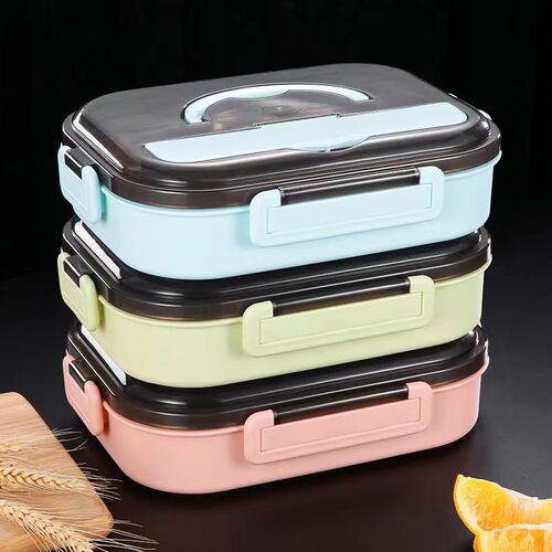 304 stainless steel insulated lunch box divided lunch box for students and office workers outdoor lunch box food grade thickening