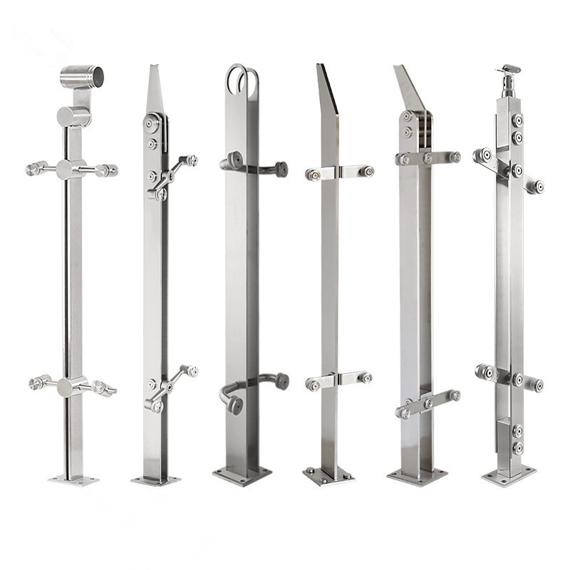 304不锈钢玻璃护栏立柱源头直销砂光立柱外贸专供品质