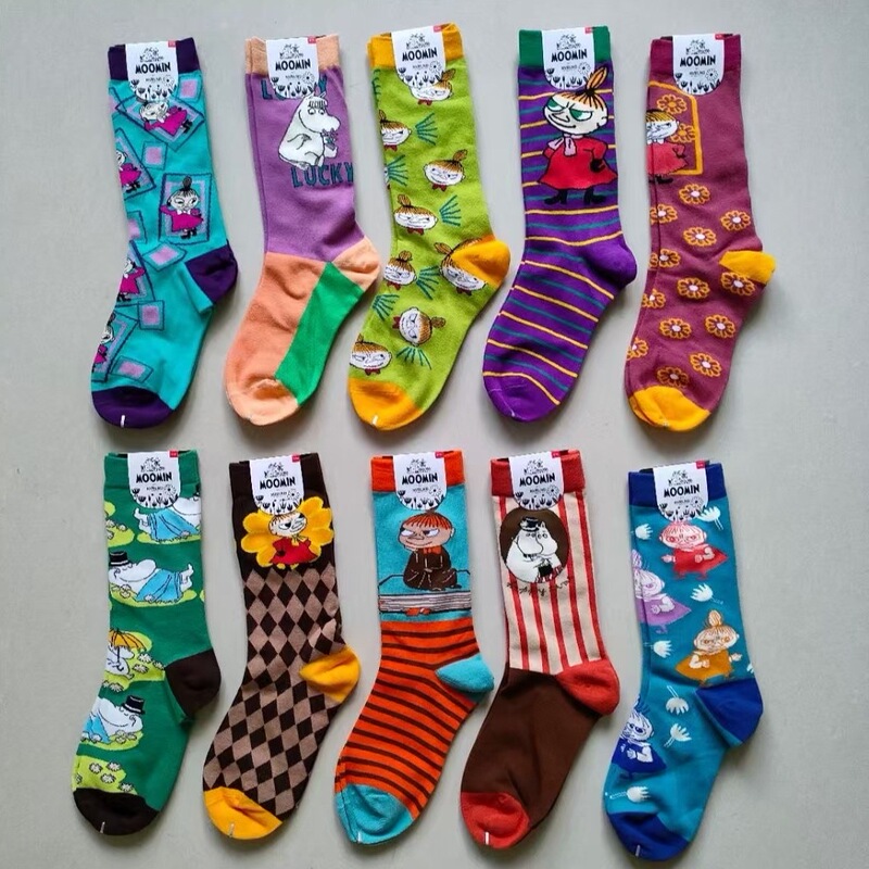 Moomin Yami Socks Versatile for All Seasons Mid-Calf Socks Japanese Cartoon Cute Women Trendy Socks Street Ins Long Socks Moomin Yami Socks Versatile for All Seasons Mid-Calf Socks Japanese Cartoon Cute Women Trendy Socks Street Ins Long Socks