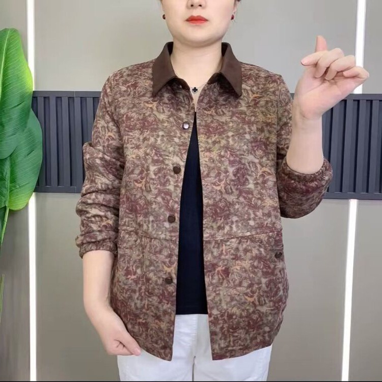 2025洋气外套春秋新款气质中式短款时尚显瘦翻领上衣女士上衣开衫|undefined
