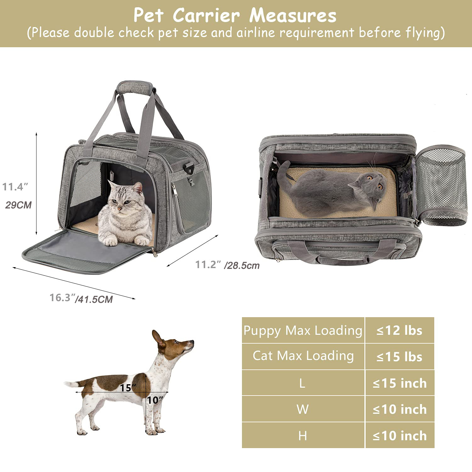 Bolsa de Transporte para Mascotas, Bolsa de Transporte para Gatos, Bolsa Cruzada Transpirable para Mascotas, Suministros para Mascotas de Amazon