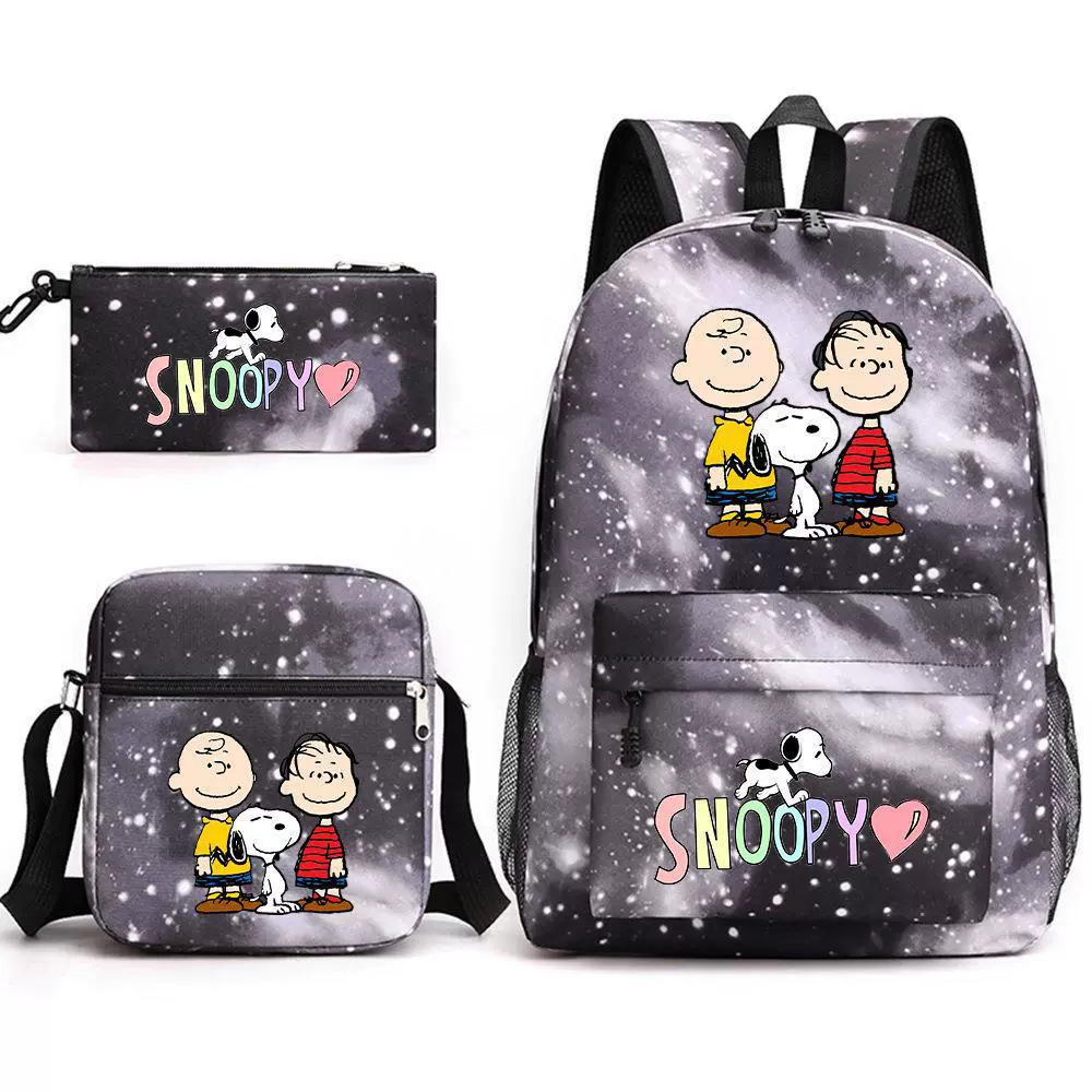 Nuby, Snoopy, набор, вместительный дорожный рюкзак для мужчин и женщин для путешествий, комплект из 3 предметов