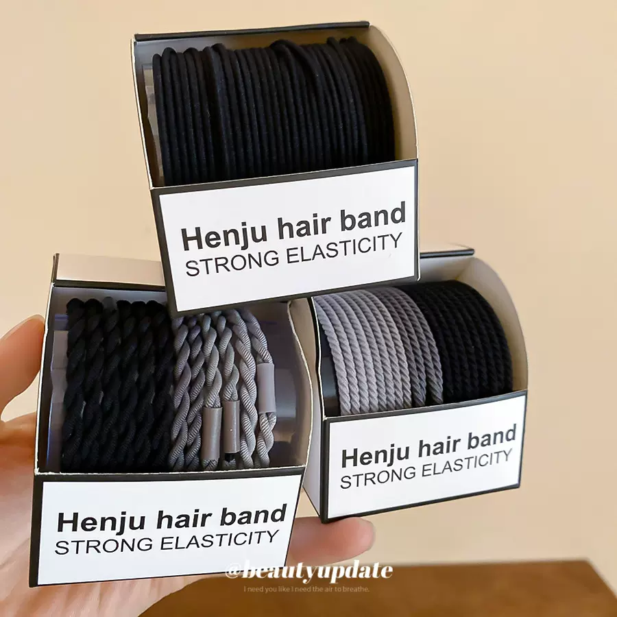 清新弹力绳编织麻花形发绳套装扎高马尾橡皮筋发圈时尚简约头饰女