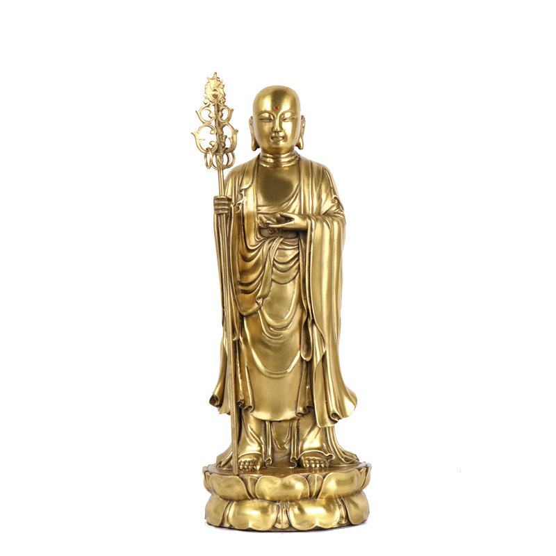 地藏王菩萨铜器批发 铜金属工艺品摆件 站地藏王  厂家批发|undefined