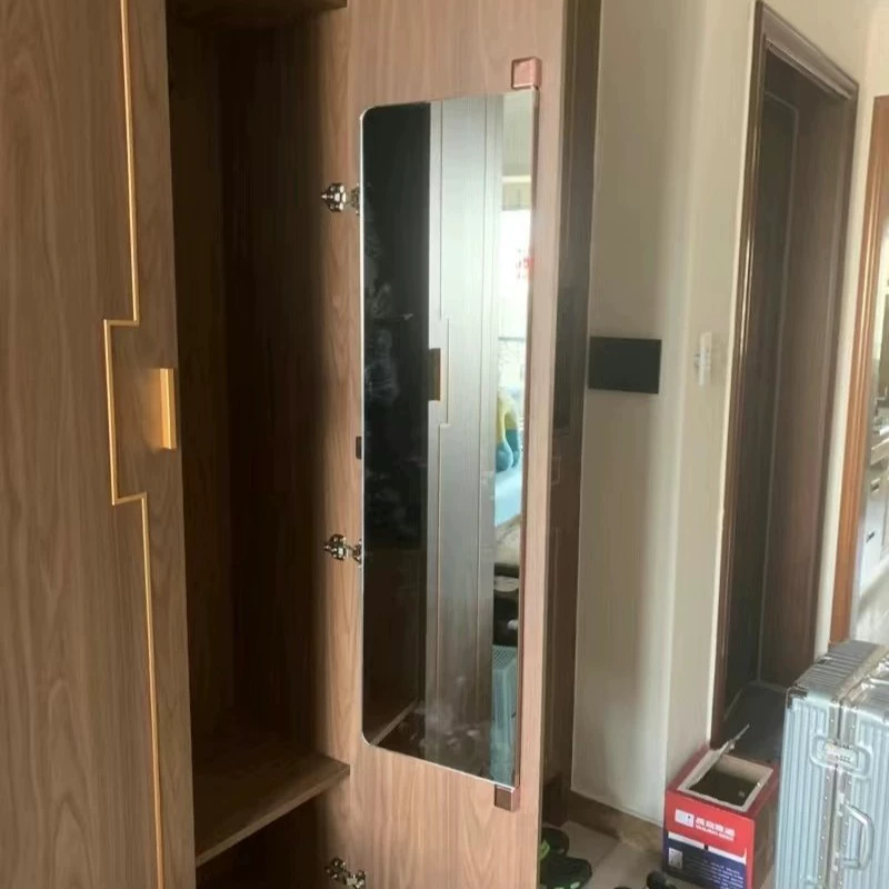 Зеркало для гардеробной с двумя дверцами и плоской дверцей