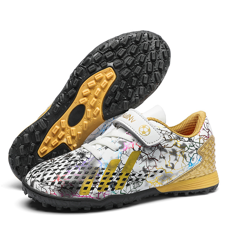 Zapatos de fútbol para niños Iron series adolescentes y niños pequeños Velcro TF uñas rotas Escuela Primaria niños y niñas zapatillas de entrenamiento de competencia