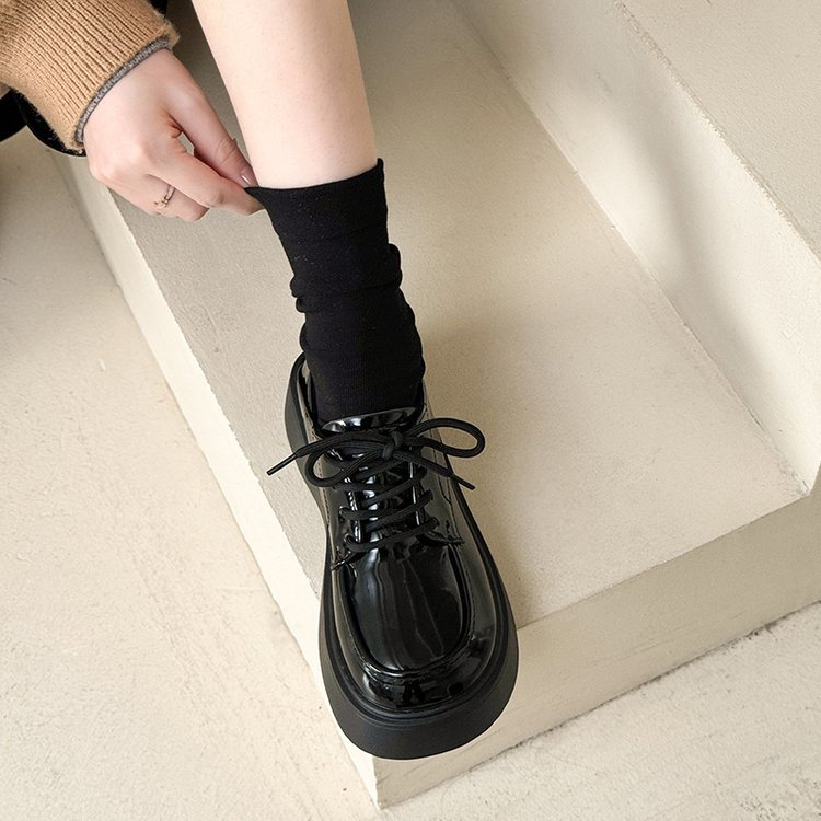Insulated black Japanese universal retro Mary Jane shoes platform…