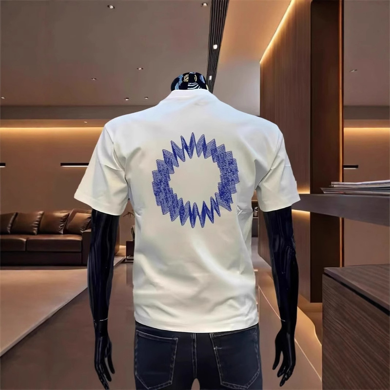 American Style Handsome Contrast Color Pure Cotton Letter Front and Back Printed Short-Sleeved T-Shirt Men's Summer Ins Trendy Brand Comfortable Round Neck Top American Style Handsome Contrast Color Pure Cotton Letter Front and Back Printed Short-Sleeved T-Shirt Men's Summer Ins Trendy Brand Comfortable Round Neck Top
