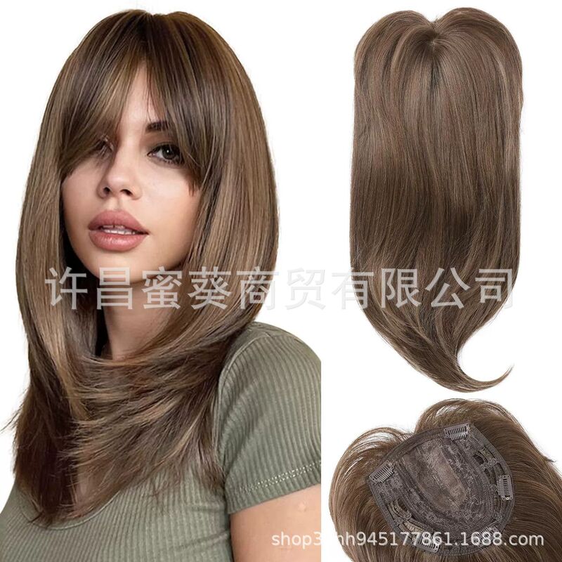 Cross-Border European and American Long Style Bangs Hairpiece, Fast Delivery from Xuchang Aisi, Women's Synthetic Hairpiece Cross-Border European and American Long Style Bangs Hairpiece, Fast Delivery from Xuchang Aisi, Women's Synthetic Hairpiece