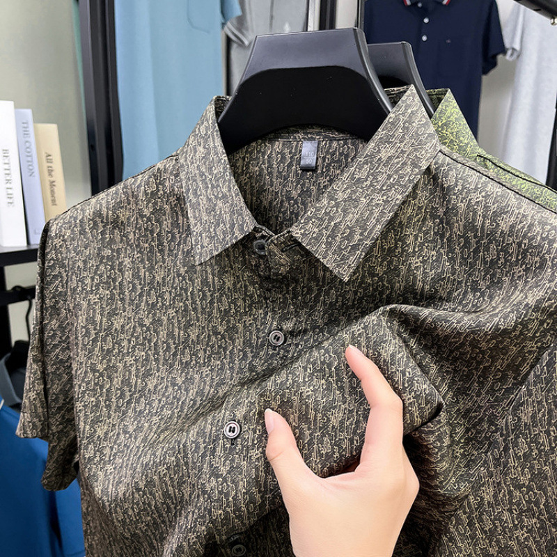 Fushima 2025 Summer Men's Short-Sleeved New Anti-Silk Short-Sleeved Shirt