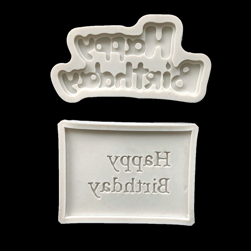 Feliz cumpleaños palabra inglesa tarjeta chocolate decoración Flip Cake