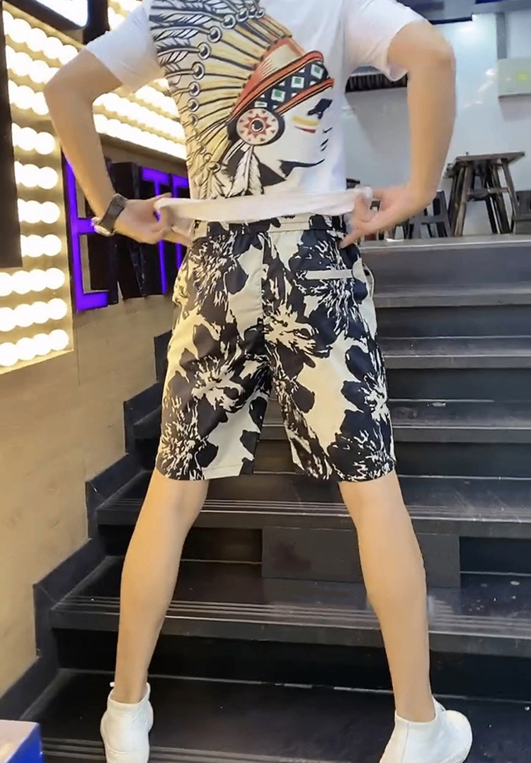 Men's Clothing Men's Trendy Casual Straight Leg Five Point Ice Silk Shorts Quick Drying Fashionable Versatile Beach Pants Summer_viptrois.com