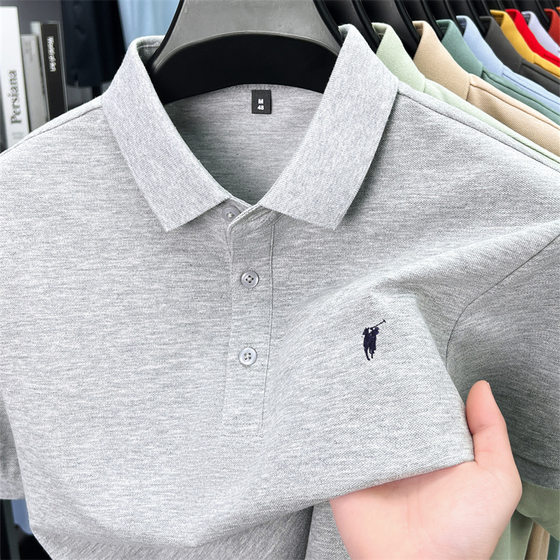 2025 Summer New Arrival Men's Polo Shirt Fashionable Brand Lap Pony Embroidered Thin Breathable Short Sleeve T-Shirt for Men