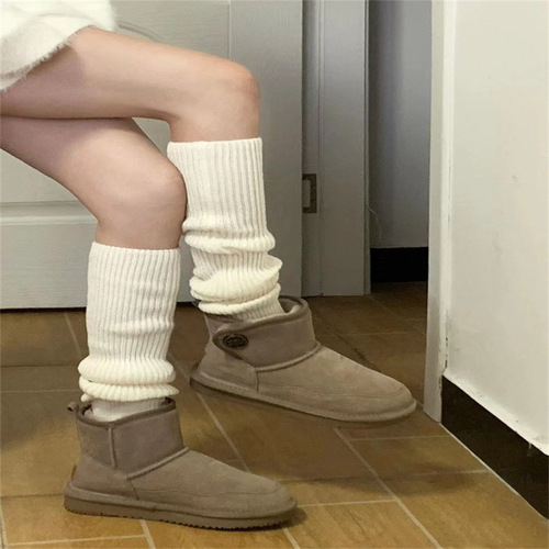 Knitted Socks Set Harajuku Style Y2K Sweet Subculture Japanese JK School Style Winter Warm Thigh High Socks for Women