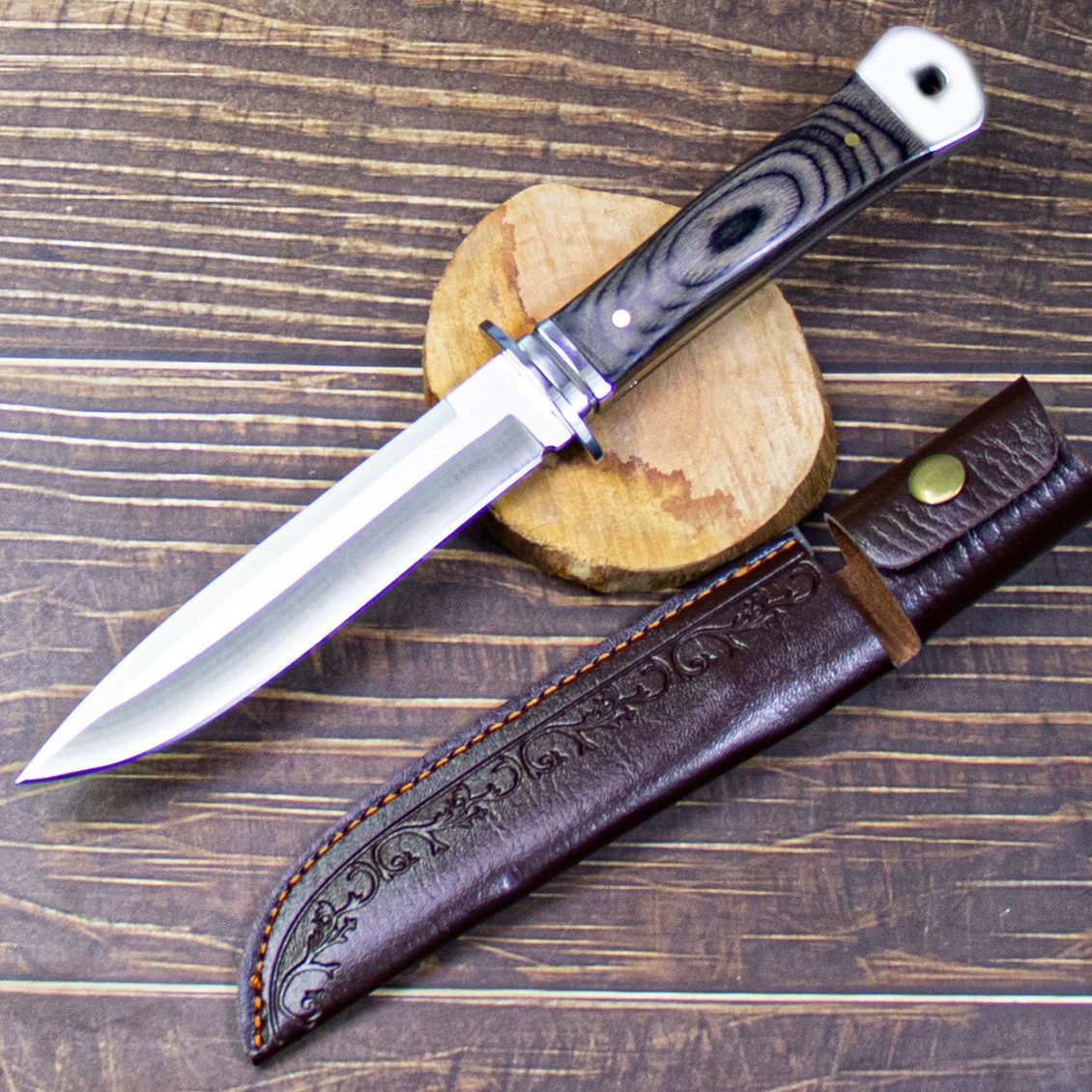 4 м двойной стальной головки острый утолщение из нержавеющей стали домашний твердый деревянный нож для резки мяса фруктовый нож прочный портативный завод спот