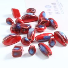 配件diy材料串珠配件小饰品窑变陶瓷散珠手工编织半成品陶瓷珠