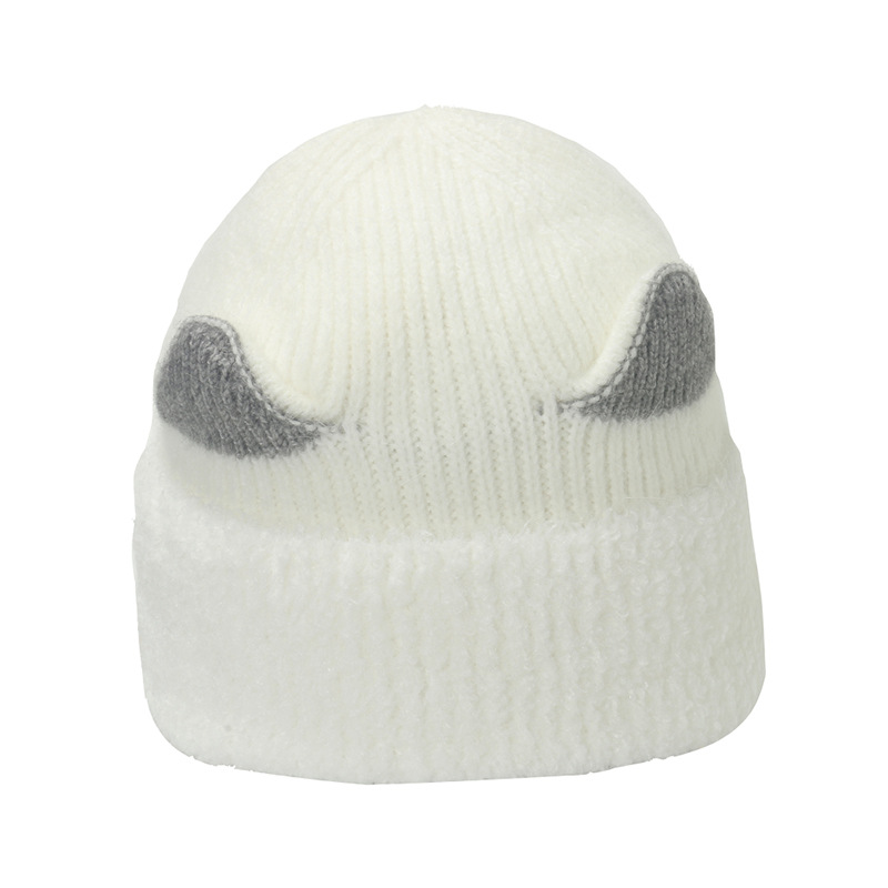 Knitted Beanie Hat For Women With Cat Ears Design Winter Style_voghion.com