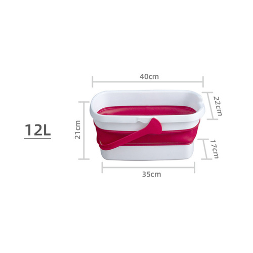 Car wash foldable bucket mop single bucket large capacity rectangular wash mop plastic portable shrinkable portable