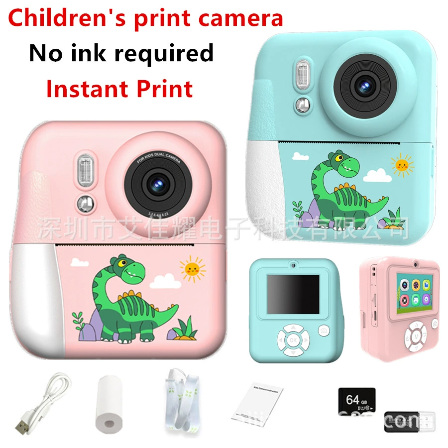 Polaroid, динозавр, камера, цифровая игрушка для фотосъёмки, новая коллекция