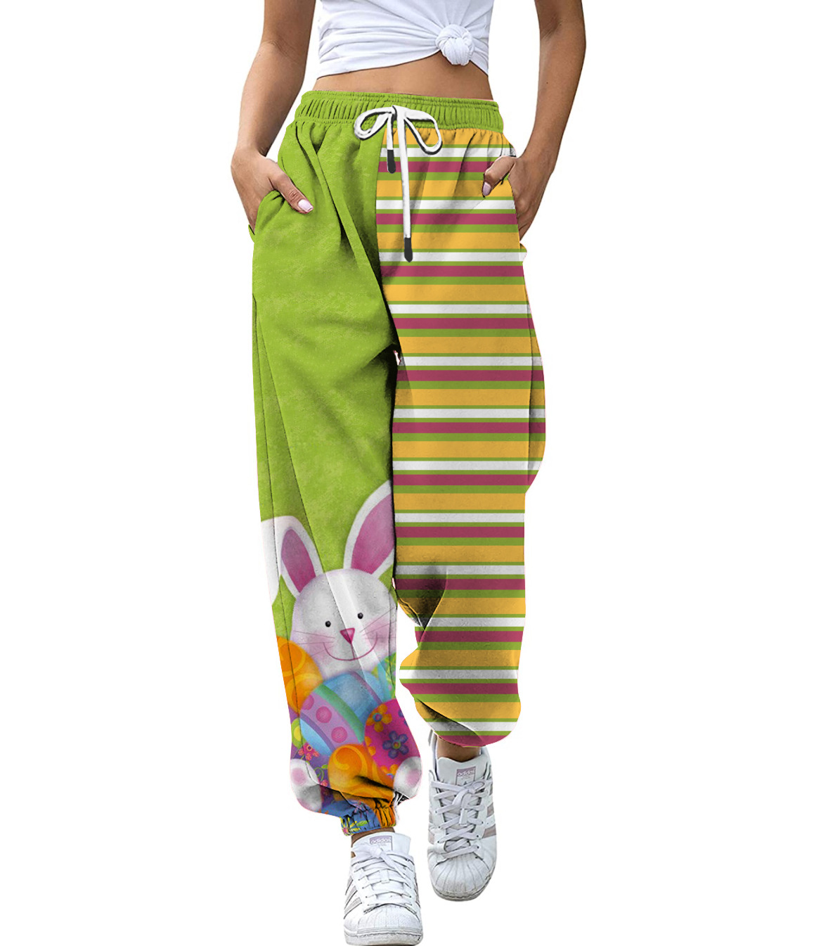 Summer, Spring, Autumn Season Women'S Gender Women's Fashion Rabbit Polyester Printing Active Bottoms Casual Pants