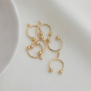 14K����ɫ���鎧�hU�Οo�������A C�Ͷ�Ȧ������ diy�ֹ��Ʒ