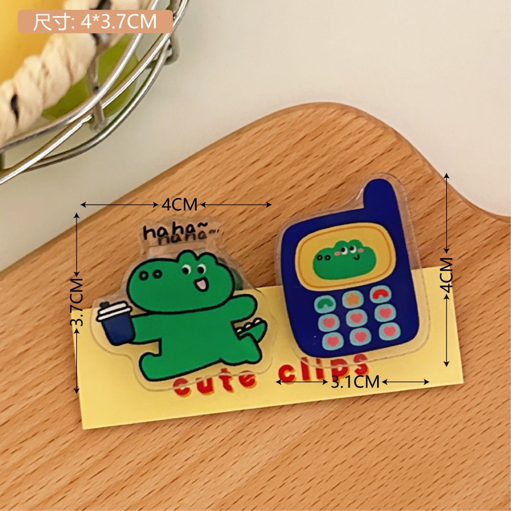 Creativo encantador dibujos animados regalo de decoración papelería sello clip acrílico para chicas