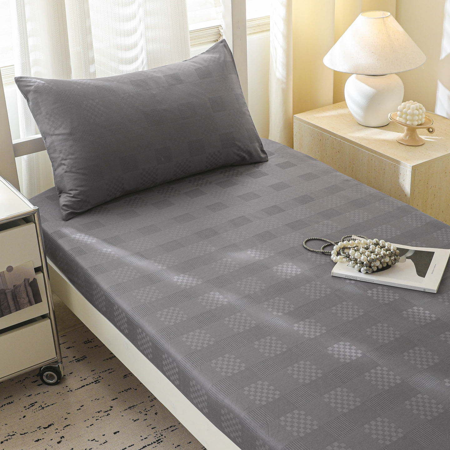 Sombrilla de cama jacquard de algodón de una sola pieza 100 dormitorio de estudiantes de algodón alquilado dormitorio especial lavable a máquina 25 estilos