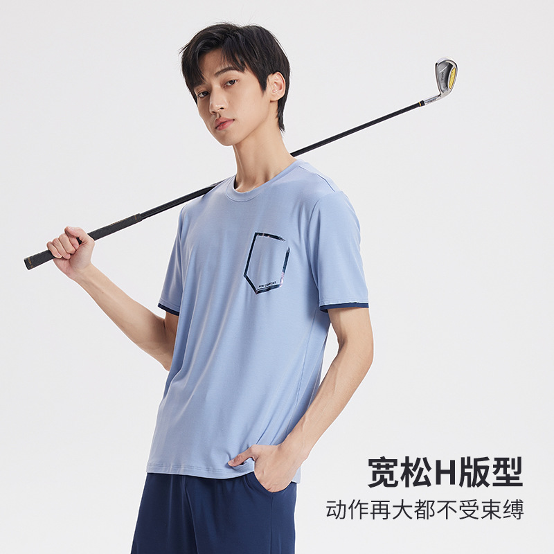 [Pocas cosas buenas] 80 camisetas modales de doble cara de manga corta para hombre de primavera y verano, camisa de fondo informal delgada