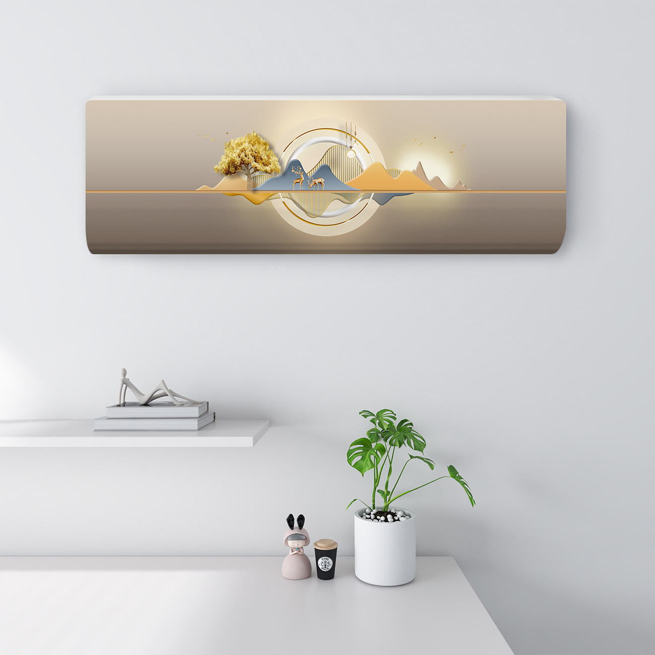 Aire acondicionado cubierta a prueba de polvo 2024 nueva cubierta de aire acondicionado colgante tipo colgante general Glimie todo incluido Haier cubierta de aire acondicionado