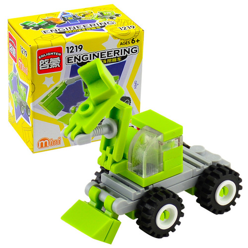 Enlightenment assembly building toy city series small engineering vehicle five models 3 years old children's building blocks 1216-1220 