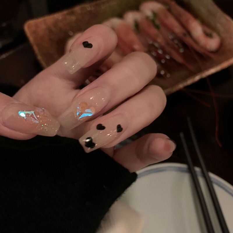 Hand-worn Nails, Popular Aurora Heart Manicure Finished Patches, Student Brides, Pregnant Women, Phototherapy Manicure, Removable