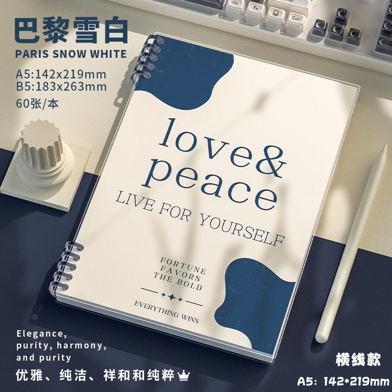 复古英伦风A5活页本5孔活页笔记本可拆卸高颜值学生精致记事本|undefined