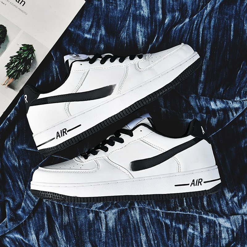 Putian AJ Air Force One low-top white, black, and gold versatile casual sneakers for men and women, men's white shoes Putian AJ Air Force One low-top white, black, and gold versatile casual sneakers for men and women, men's white shoes