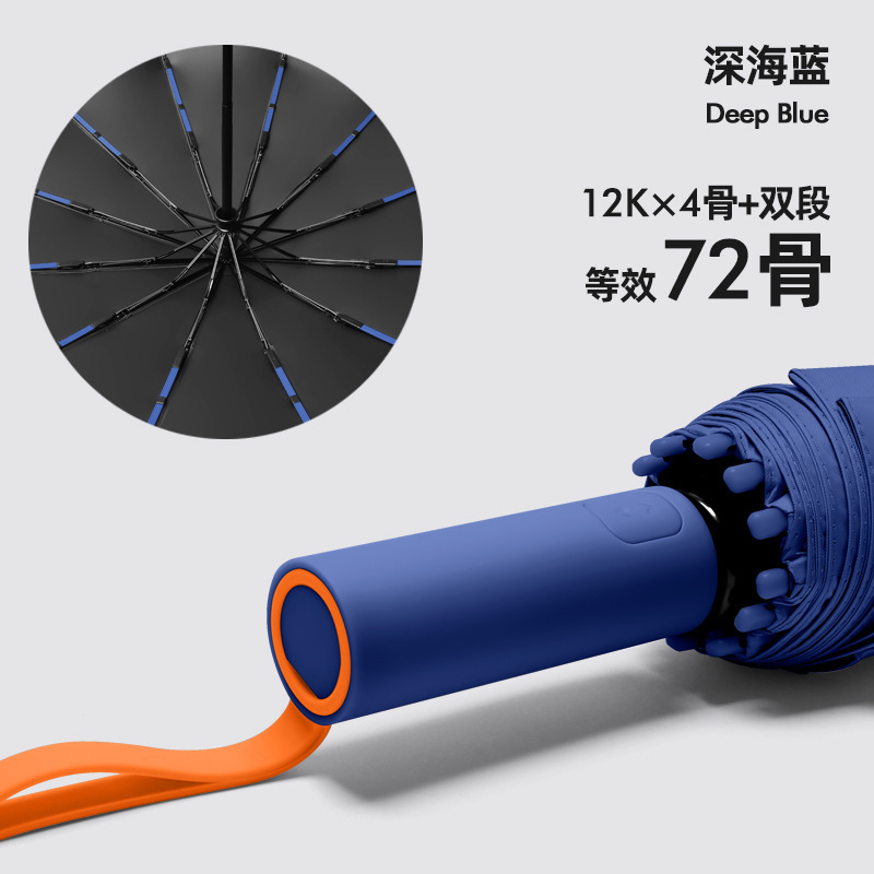 Paraguas plegable automático de 48 huesos paraguas a prueba de sol a prueba de lluvia de doble uso para hombres grandes resistentes al viento