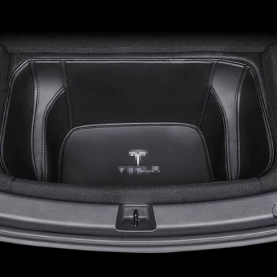 Trunk Mat – Y/3 Front and Rear Trunk Mats - front-trunk-mat-1-piece-of-yaoye-black-tesla-model-3-take-a-photo-of-the-car-nameplate