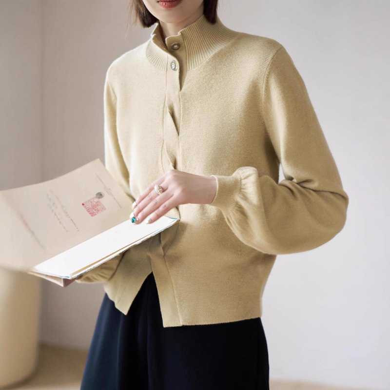 Line Drawing Workshop "Autumn Poetry" 100% Merino Wool Puff Sleeve Knitwear Design Knitwear Line Drawing Workshop "Autumn Poetry" 100% Merino Wool Puff Sleeve Knitwear Design Knitwear