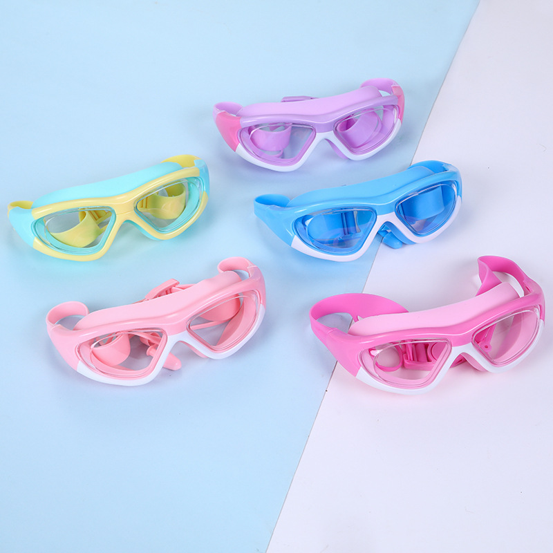Children's Swimming Goggles for Men and Women High-Definition Silicone Anti-Fog Swimming Goggles Waterproof Large Frame Swimming Goggles Comfortable Eye Protection Swimming Goggles Wholesale